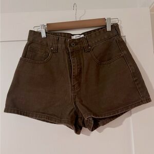 Cotton On High Waist Shorts - Brown